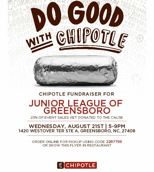 Chipotle Fundraiser Junior League of Greensboro, NC